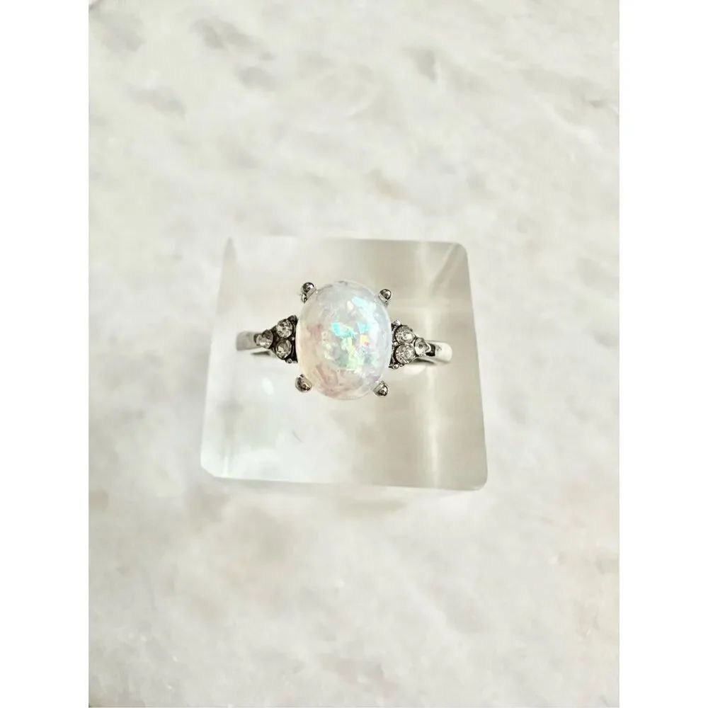 Faux Opal cocktail ring